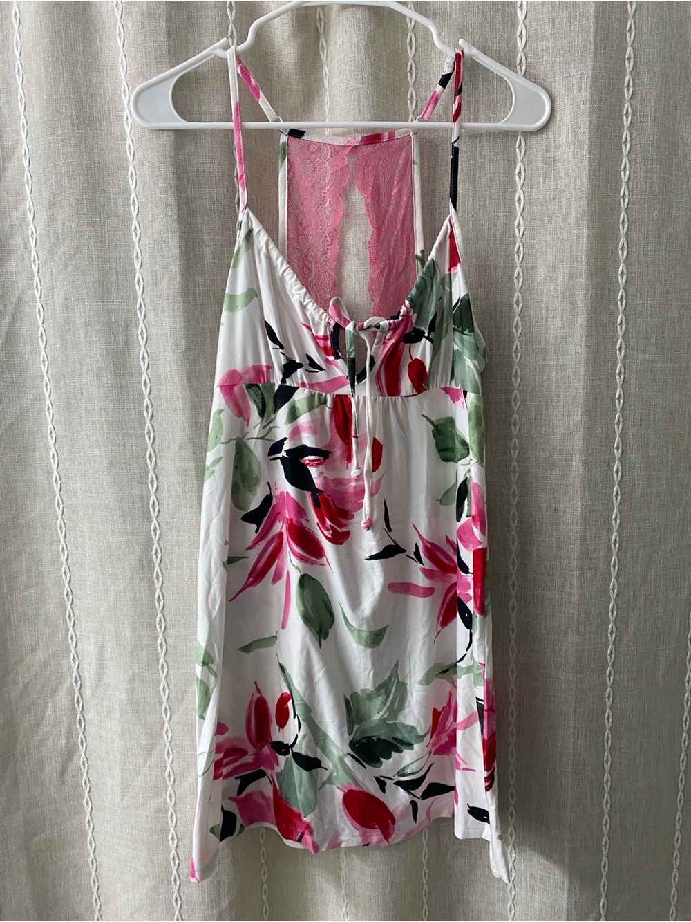 Secret Treasures Pink & Green Floral Slip Dress